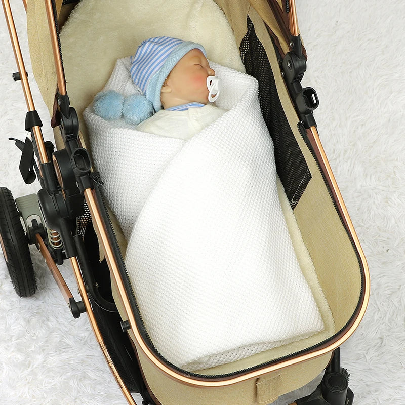 Couverture emmailloter bébé doux